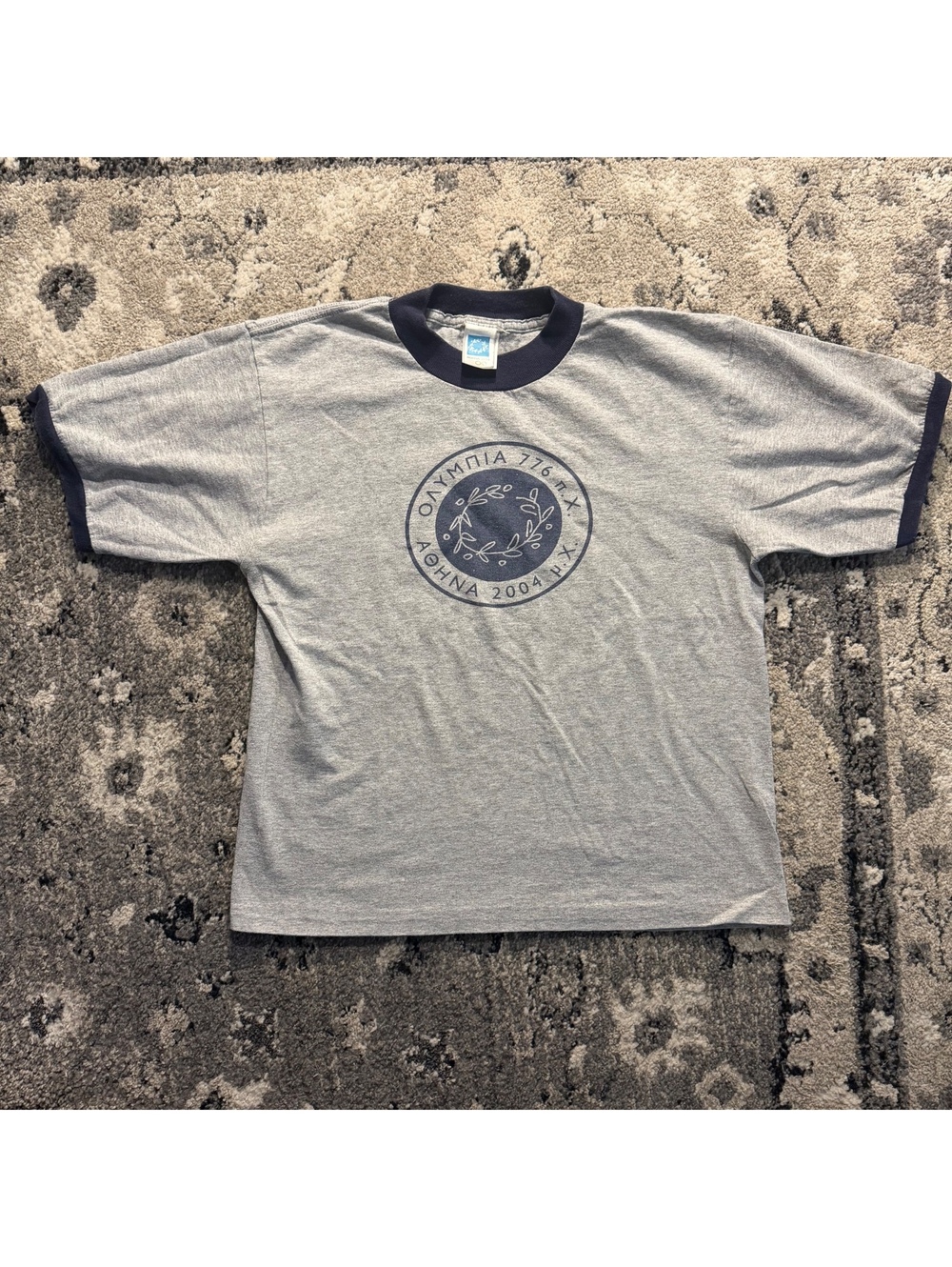 Athens 2004 Olympic Games Vintage Ringer Baby Tee